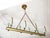Glass 1930s Italian Art Deco Brass and Glass 8-Light Pendant For Sale - Image 7 of 15