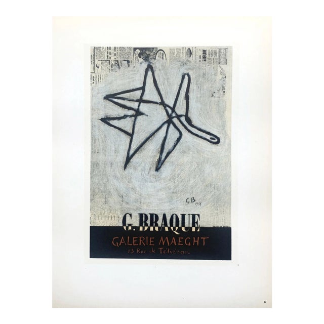 Braque Lithograph Maeght Gallery Art in Posters For Sale