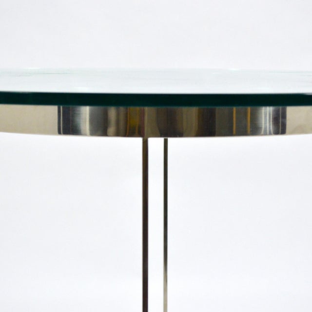 Vintage Custom Fabricated Stainless Steel Side Table For Sale In Chicago - Image 6 of 10