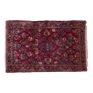 Vintage Fine German Sarouk Rug - 3'9" X 5'