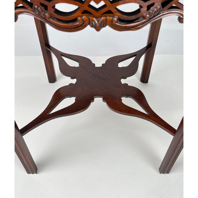 Vintage Baker Furniture Historic Charleston Chippendale-Style Mahogany Pembroke Drop-Leaf Table For Sale - Image 13 of 18