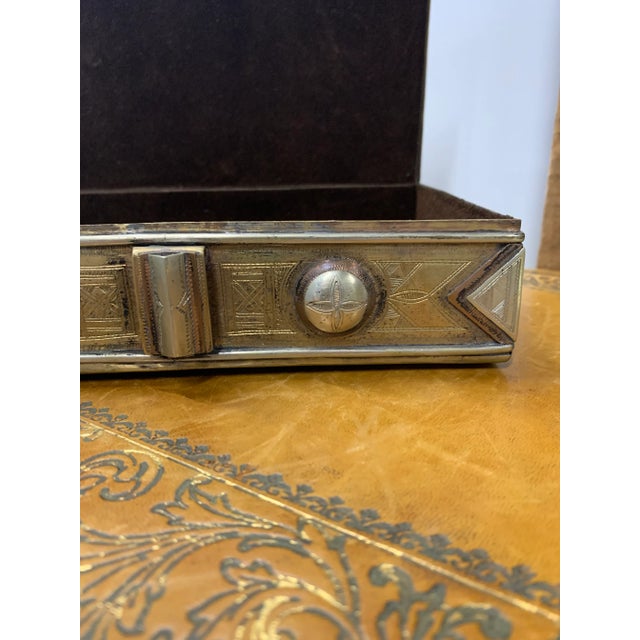Antique Handmade & Hand-Tooled Metal Box From the Tuareg People of Mali For Sale - Image 9 of 9