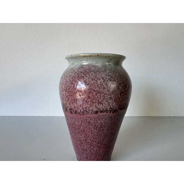 Oxblood Red 1990 M. Ritchie Glazed - Ceramic Studio Pottery Vase For Sale - Image 8 of 12