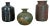 Ceramic Studio Pottery Vases from Elmar & Elke Kubicek, Germany, 1970s, Set of 3 For Sale