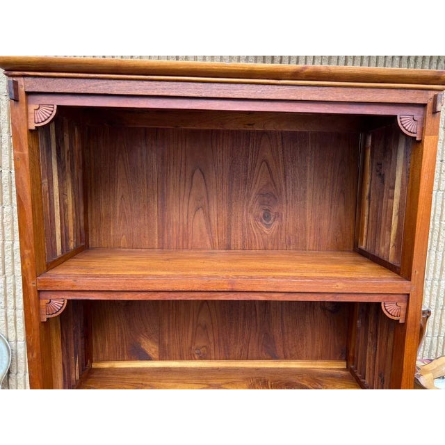 Wood Mid 20th Century Vintage Handcrafted Solid Teak Wood Bookcase. High Quality For Sale - Image 7 of 11