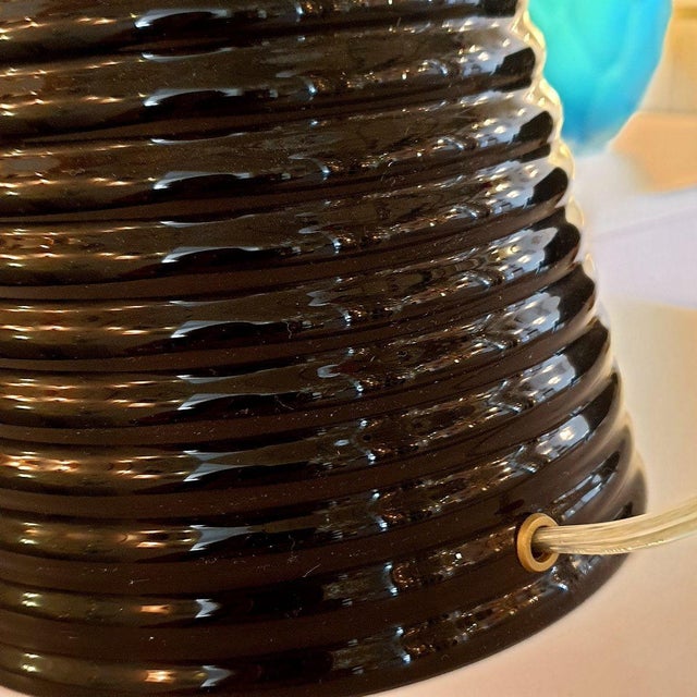 Glass 1980s Mid-Century Modern Murano Glass Table Lamp For Sale - Image 7 of 10