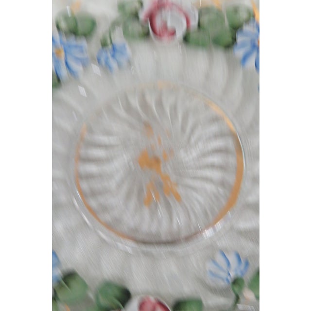 Hand Painted Upturned Handles Serving Dish Tray With Handles For Sale - Image 12 of 12