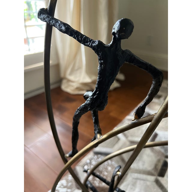 Metal Contemporary Global Views Climbing Man Statue Sculpture For Sale - Image 7 of 10