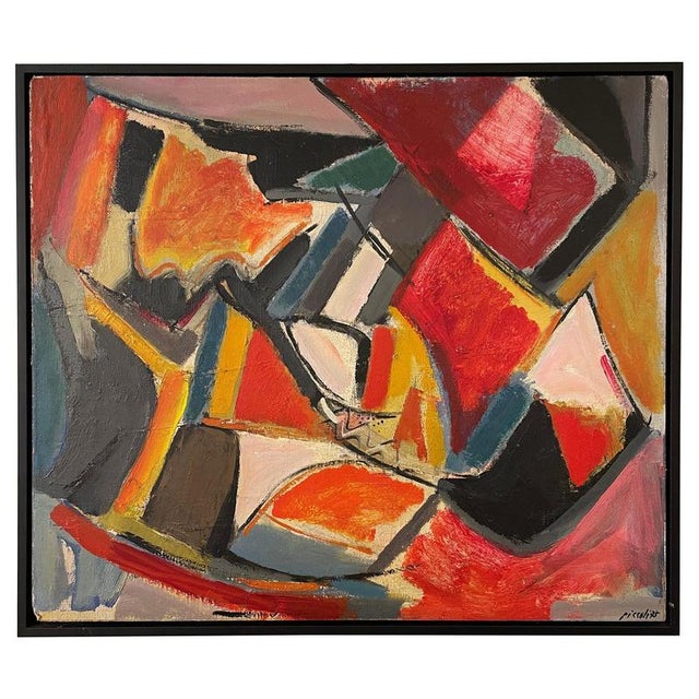 Sergio Piccoli, Untitled, 1970s, Acrylic Painting, Framed For Sale - Image 9 of 9