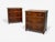 French Empire, Commodes or Chests of Drawers, Flame Mahogany, Brass, 1940s Pair of bedside cabinets or commodes in the...