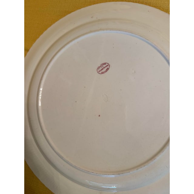 Spode Antique Copeland Spode Red Transferware 15″ Round Charger Plate, English Ironstone C. 1890 For Sale - Image 4 of 4