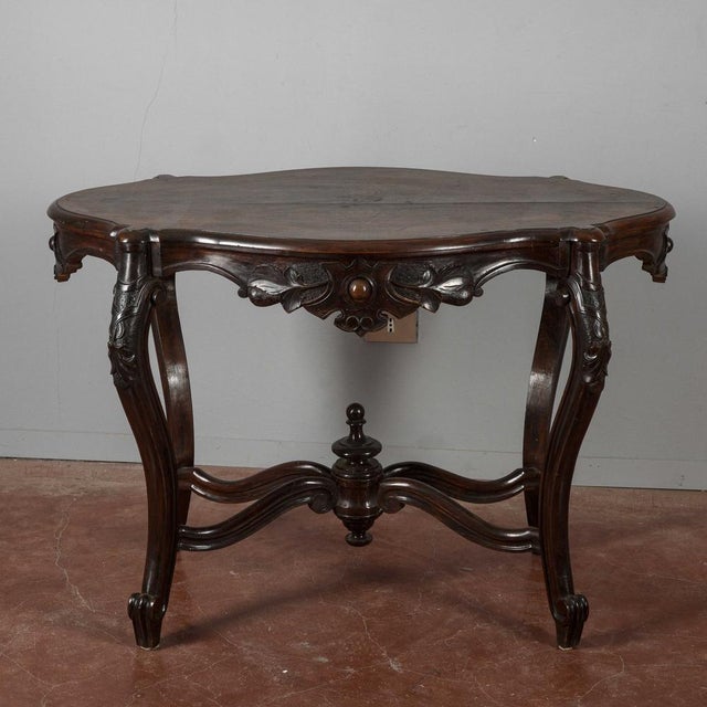 Louis Philippe Coffee Table with Wavy Sides For Sale - Image 10 of 18