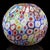Beautiful vintage Murano hand blown multi-color Millefiori flower mosaic Italian art glass bud vase. The piece is...