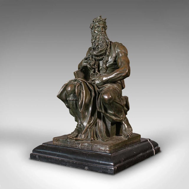 1960s Vintage English Bronze Decorative Figure of Moses For Sale - Image 13 of 13