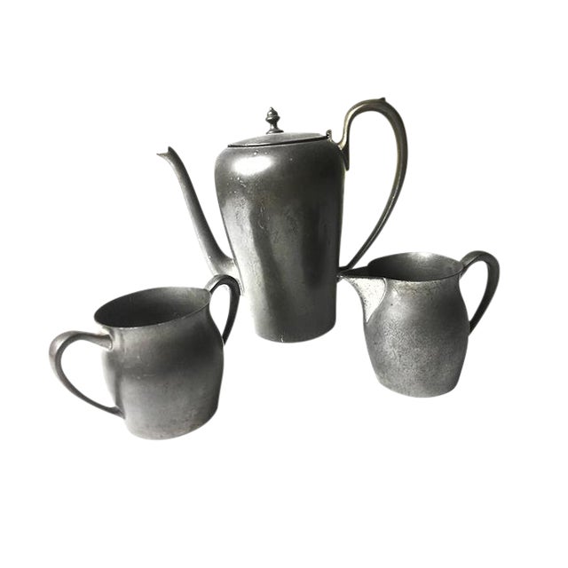 Vintage Solid Pewter Coffee / Tea Set Set of 3 Chairish