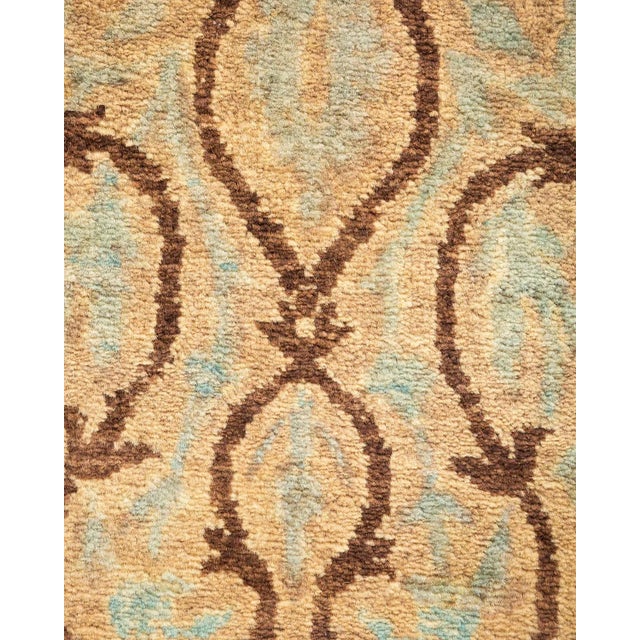 Traditional Mogul Hand Knotted Area Rug, Brown - 4' 2" x 6' 3" For Sale - Image 3 of 9