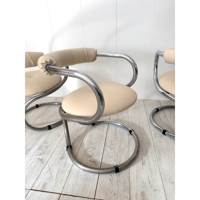 Ivory Chairs by Rudi Bonzanini for Tecnosalotto, 1970s, Set of 6 For Sale - Image 8 of 17