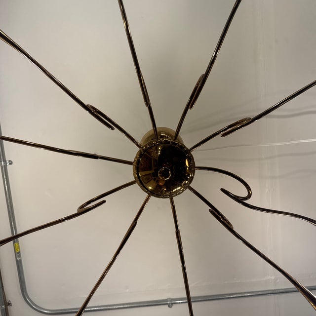 Vintage European Sputnik Flush Mount Chandelier For Sale - Image 9 of 12