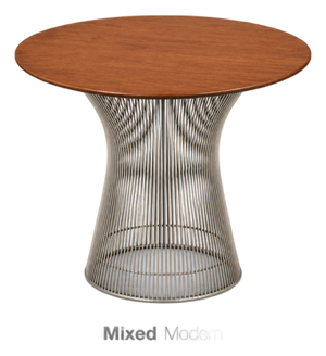 1960s Warren Platner for Knoll Walnut 24” Round End Table