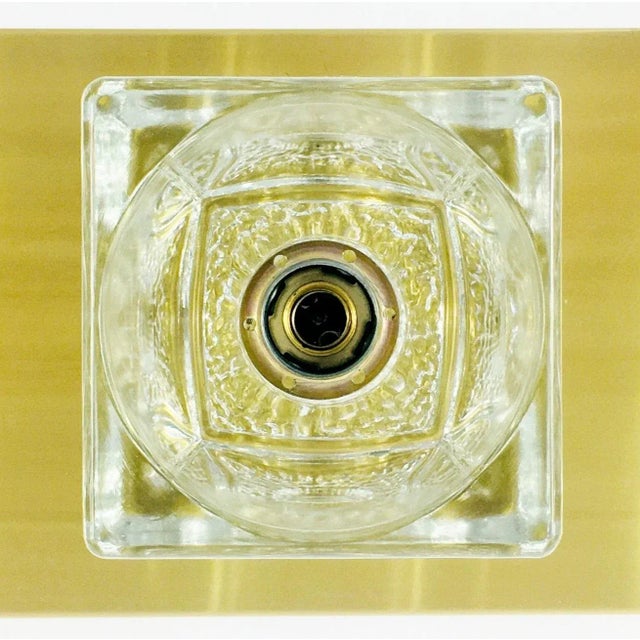 Large Crystal Glass & Brass Wall Lights From Peill & Putzler, Germany, 1970s For Sale - Image 9 of 11