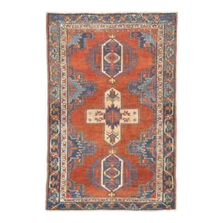 Antique Persian Heriz Rug 3'10'' x 4'5'' For Sale