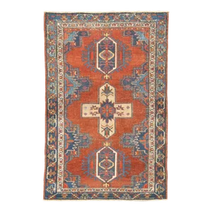 Antique Persian Heriz Rug 3'10'' x 4'5''