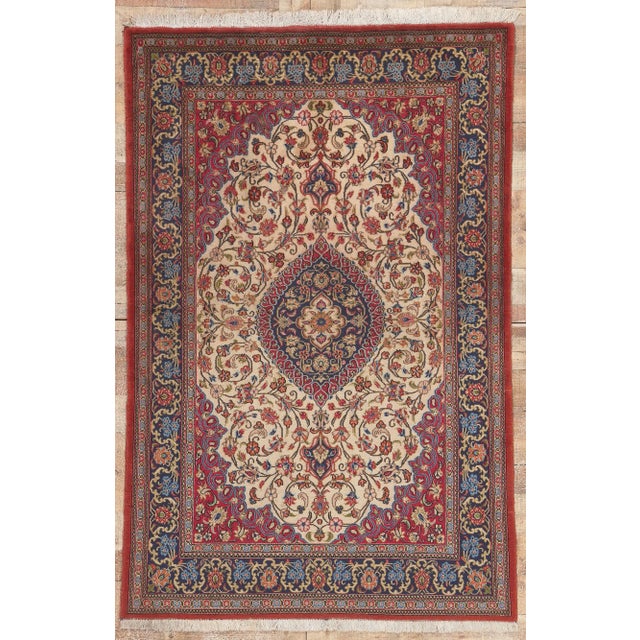 Vintage Persian Qum Rug - 04'05 X 06'07 For Sale - Image 9 of 9