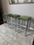 Mid-Century Modern Mid 20th Century Modernist Cal-Style Chrome Counter Height Bar Stools With Velvet Green Seats - Set of 3 For Sale - Image 3 of 12