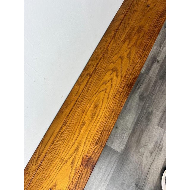 Brown Vintage French Oak 6-Hook Wall Coat Rack For Sale - Image 8 of 9