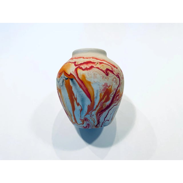 Orange 1970s Nemaji Modern Ceramic Vase For Sale - Image 8 of 8