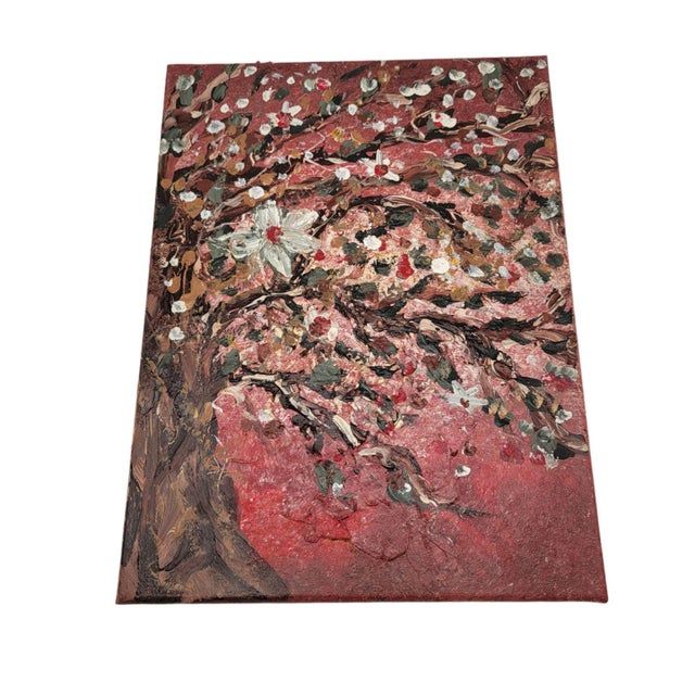 1990s Val Bergman Original Painting 3 Panels Triptych Tree Art For Sale In Las Vegas - Image 6 of 7