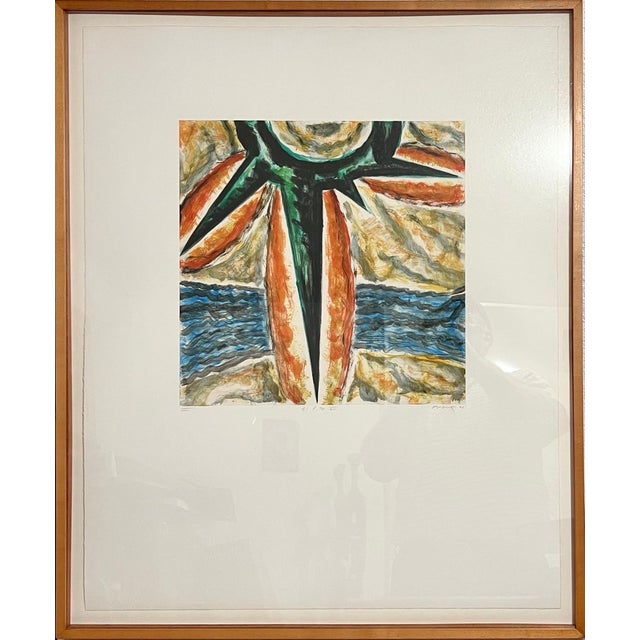 Gregory Amenoff, Monoprint Lithograph American Modernist Gregory Amenoff Abstract Expressionist For Sale - Image 4 of 8