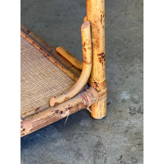 1980s Bamboo, Rattan, and Cane British Colonial Style Shelf For Sale - Image 12 of 12