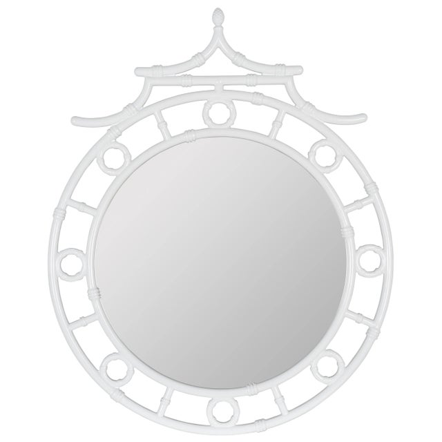 Reena Pagoda Round Wall Mirror For Sale - Image 12 of 12