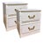 A beautifully refinished pair of Palm Beach–style nightstands featuring classic faux bamboo detailing and woven-texture...