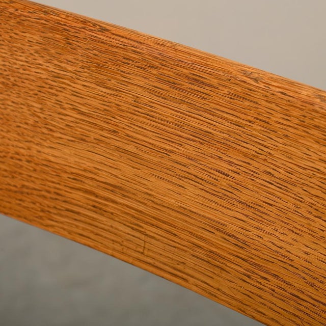 Dutch Art Deco the Hague School Armchair in Oak and Straw, 1930s For Sale - Image 14 of 18