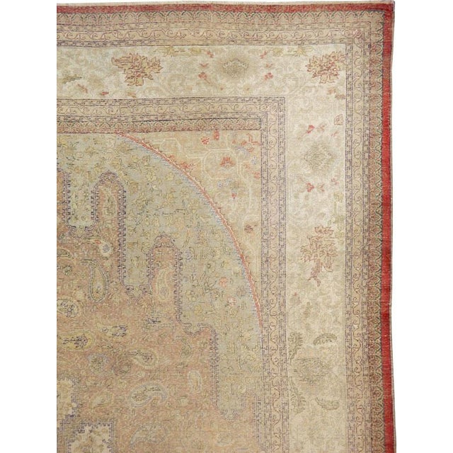 A vintage Turkish Sivas accent rug handmade during the mid-20th century. Measures: 6' 9" x 9' 6".