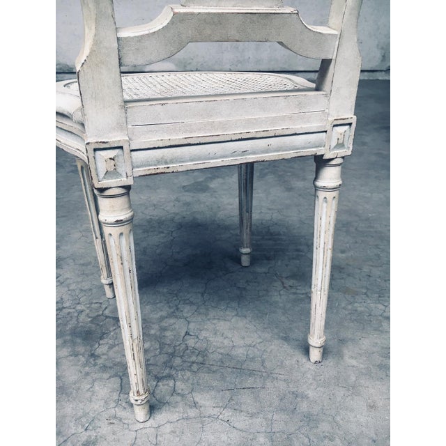 French Louis XVI Style Dining Chairs, 1940s, Set of 6 For Sale - Image 4 of 18