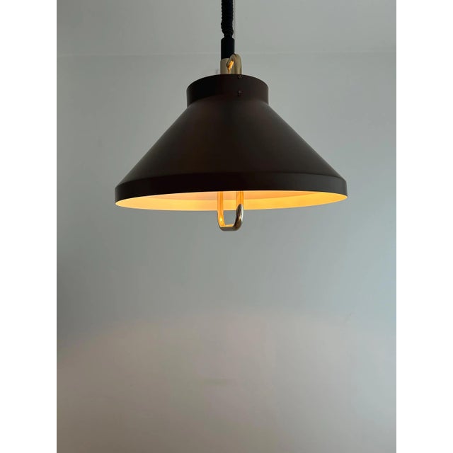 1970s Rise-and-Fall Tarok Pendant Lamp by Jo Hammerborg for Fog & Mørup, 1970s For Sale - Image 5 of 12