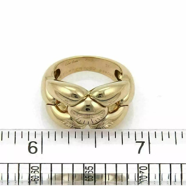 Cartier 18k Yellow Gold Puff Dome Band Ring - Size 5.75 For Sale In Miami - Image 6 of 6