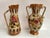 Vintage hand-painted vases with beautiful floral decor from the famous Belgian brand H. Bequet. Very nice example of...