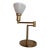 1950s Walter Von Nessen Brushed Brass Swing Arm Bedside/Table Lamp For Sale