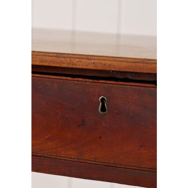 Brown Early 19th Century Georgian Mahogany Single Drawer Side Table With Classic Swan Pulls For Sale - Image 8 of 13