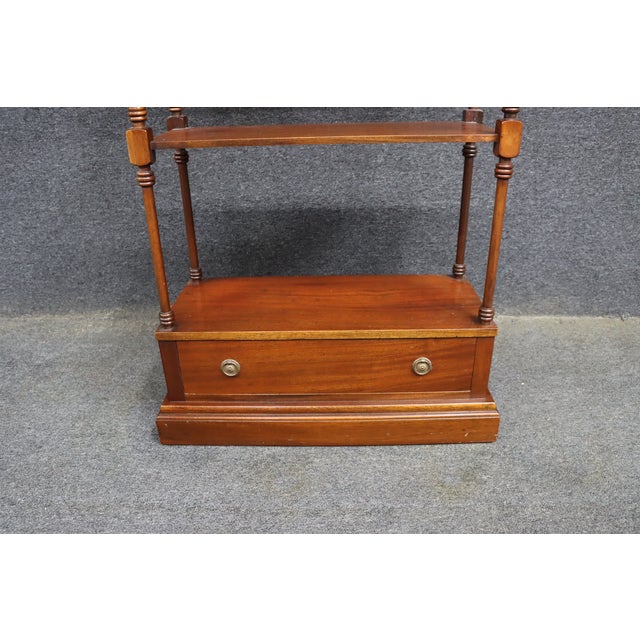 Baker Mahogany Etagere With Drawer For Sale - Image 15 of 16
