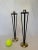 Metal A Pair of MId Century Modern Black Metal and Brass Candlesticks For Sale - Image 7 of 10