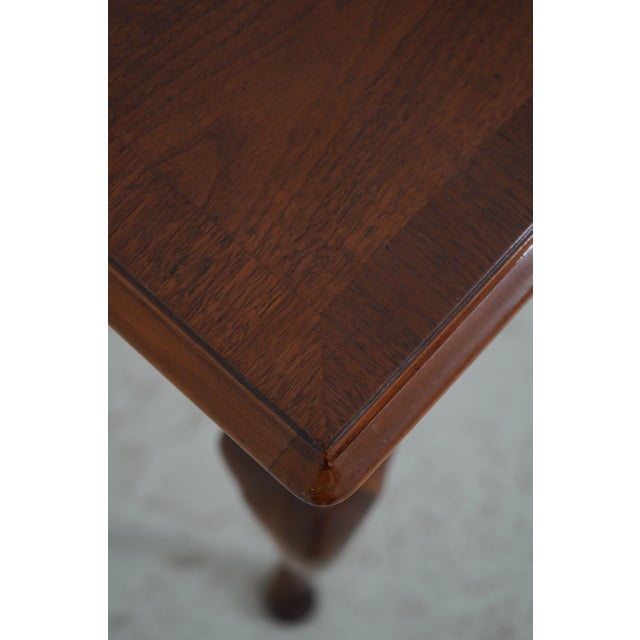 Baker George III 3 Drawer Walnut Low Boy For Sale - Image 11 of 12