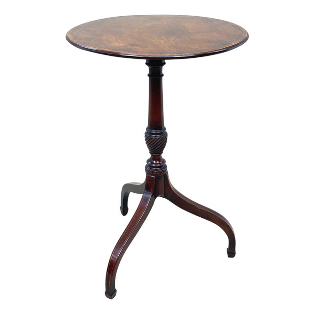 18th Century Georgian Mahogany Wine Table Kettle Stand, 1785 For Sale
