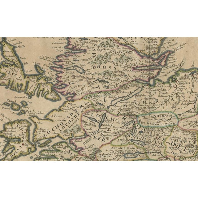 Baroque Antique Map of Scotland with Island Insets by Nolin and Coronelli, 1689 For Sale - Image 3 of 12