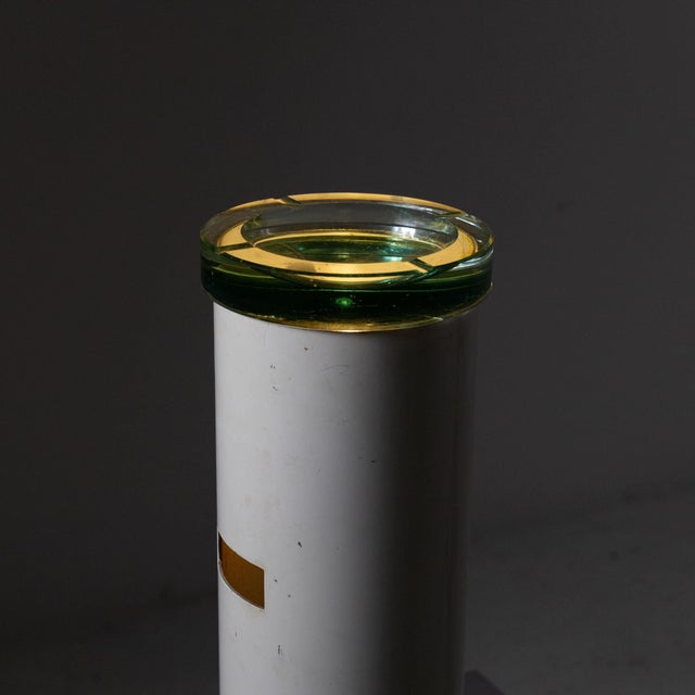 Illuminated Metal and Glass Ashtray, 1950s For Sale - Image 12 of 13