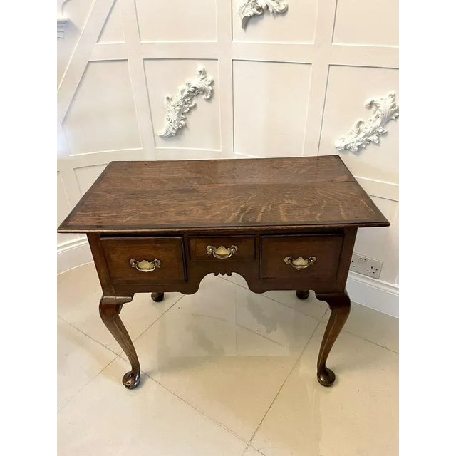 Antique George III Oak Lowboy For Sale - Image 4 of 14